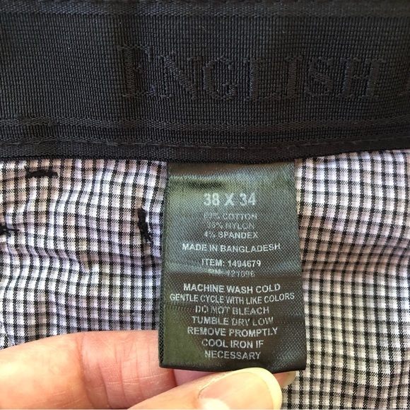 English Laundry Black Stretch Comfort Classic 5 Pocket Chino Pants Size 38W 34L - Picture 7 of 10
